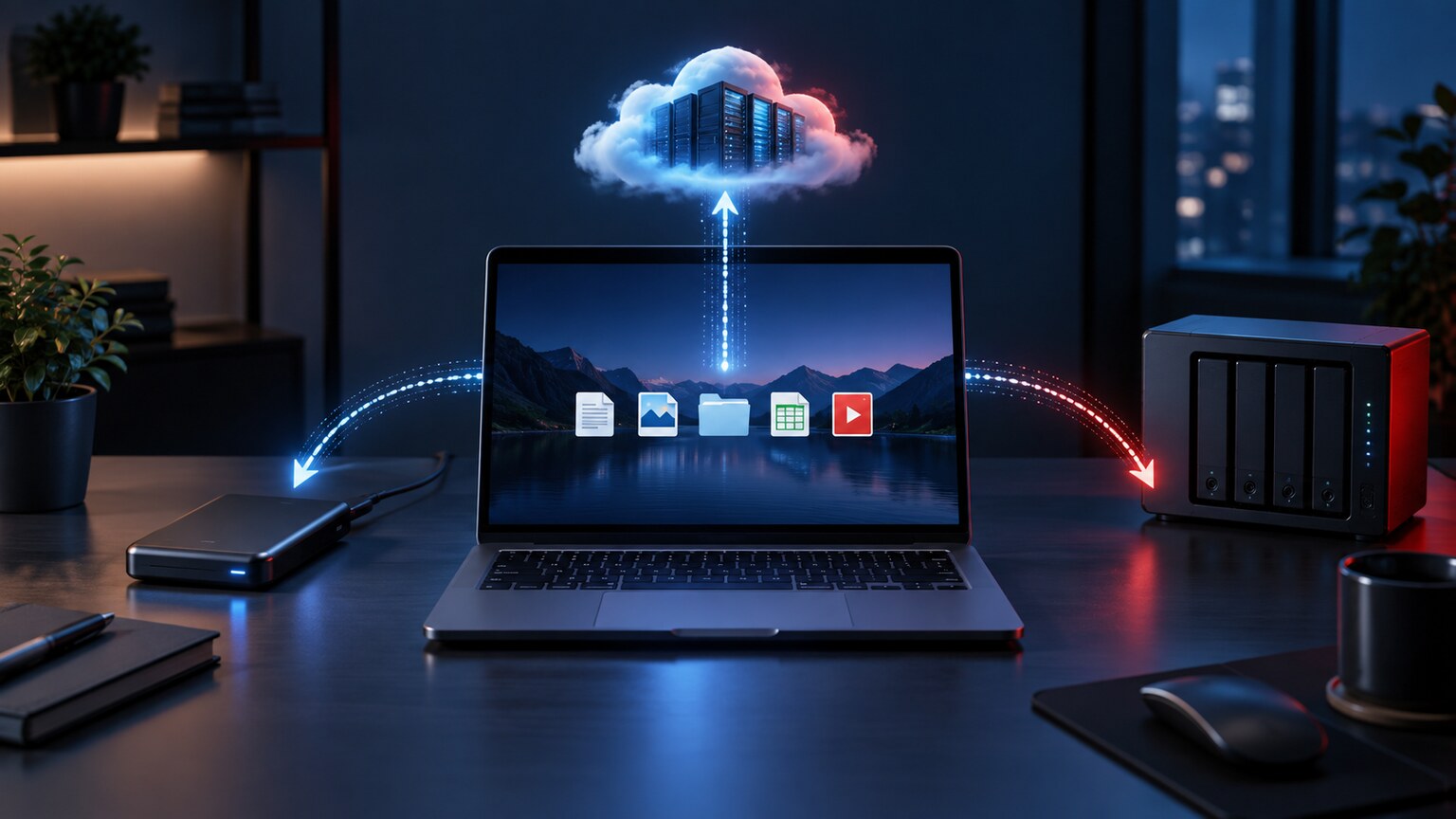 Zálohování firemních dat do cloudu, externího disku a síťového úložiště
